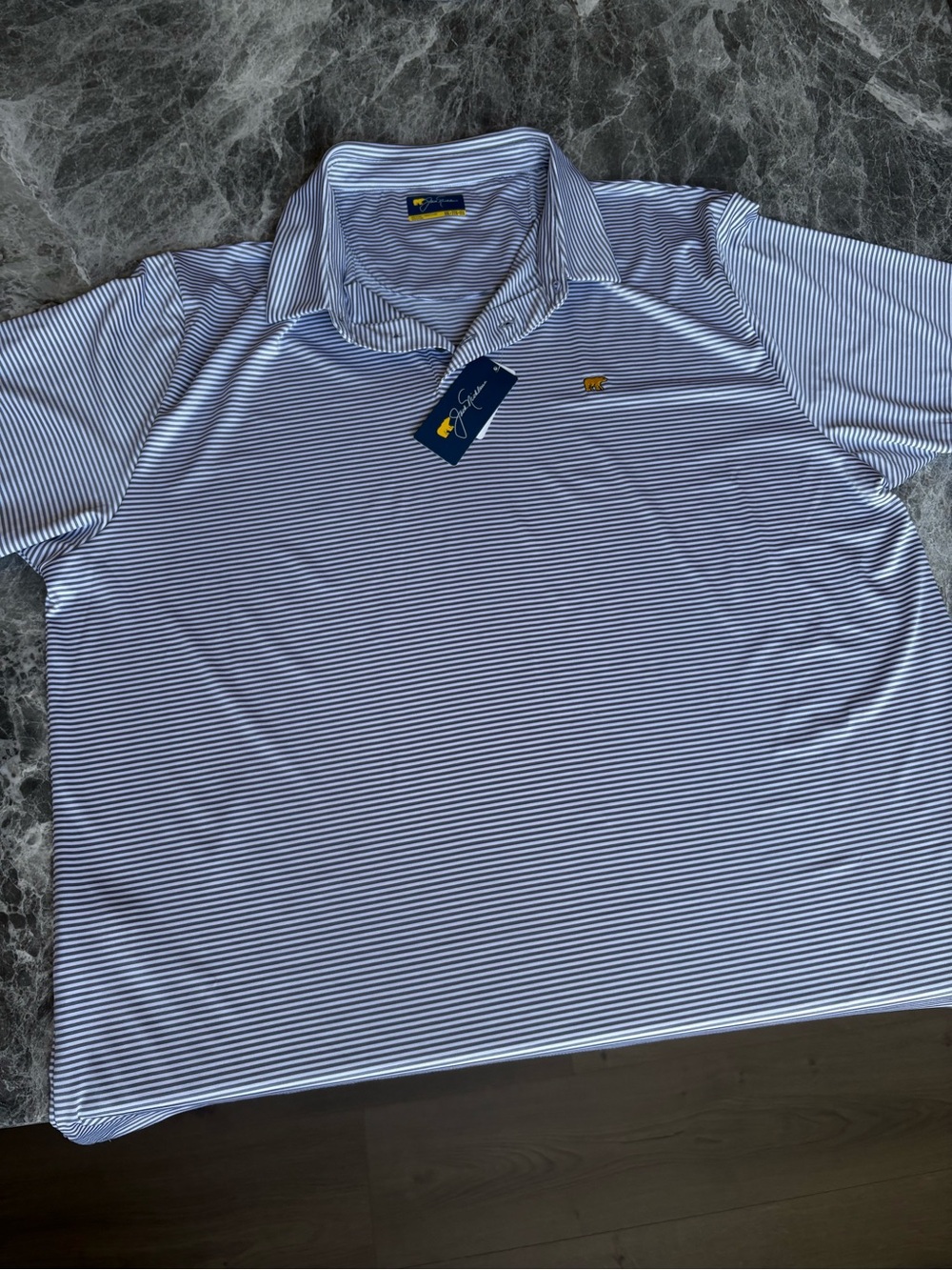 Polo in White & Navy NWT